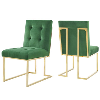 Chaise d'appoint en velours Privy
