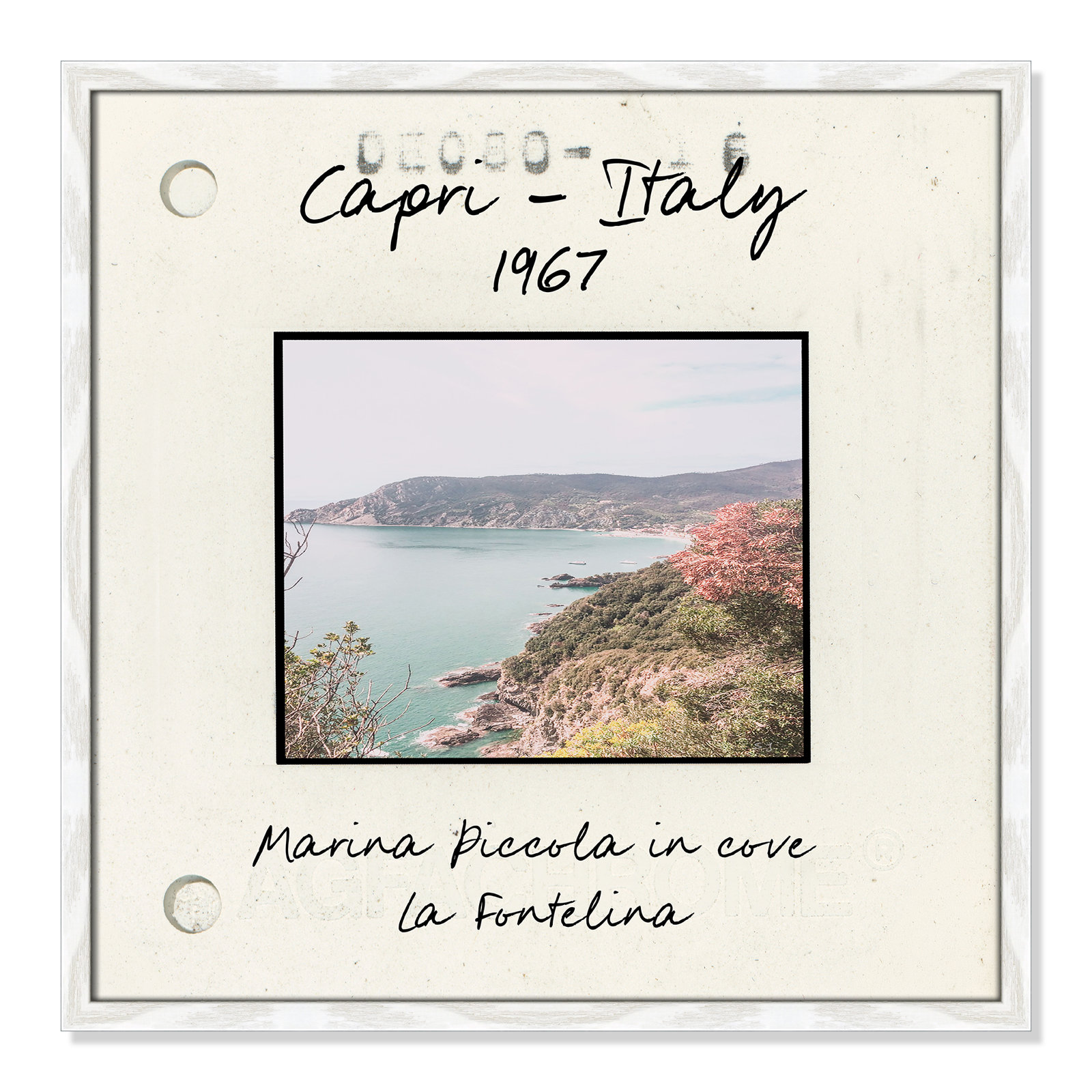 Capri Italy - Marina Picolla in La Fontalina Print by Susan Jill, 23.5" H x 23.5" W x 0.75" D