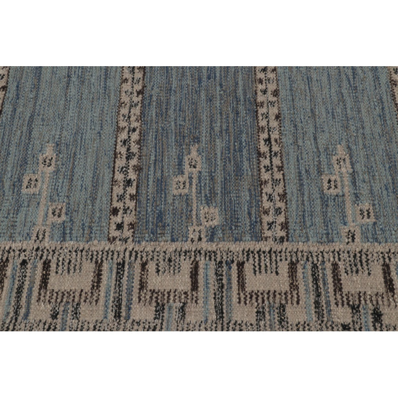 Scandinavian Wool Geometric Area Rug, Rectangle 6' x 9'