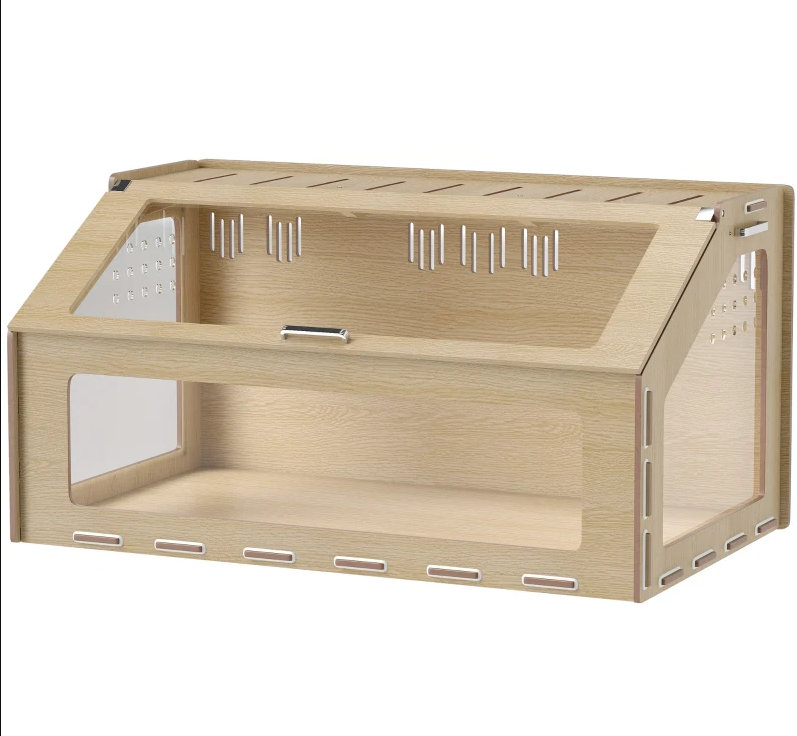 Cage à hamster 39 po avec fenêtre et plateau ouvert