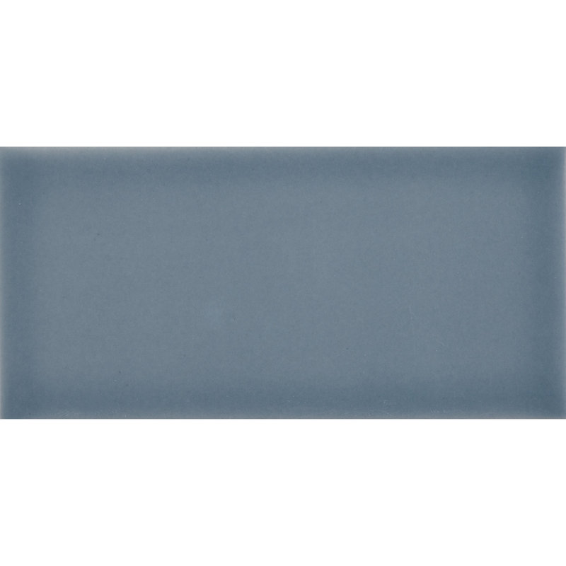 Curvaceous 3" x 6" Ceramic Wall Tile, Blue Haze