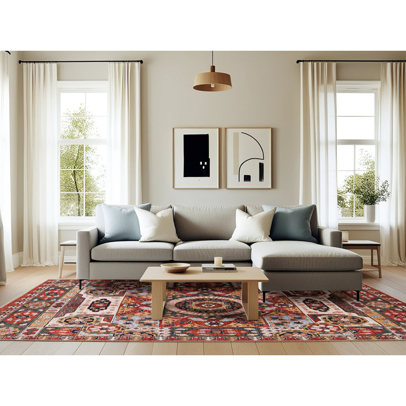 Oriental Indoor Rug, Rectangle 6' x 9'