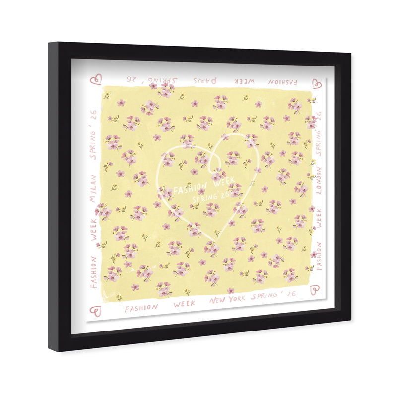 Butter Spring Fashion Print by Oliver Gal, 13.5"H x 13.5"W, Black Shadowbox