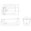1600mm x 800mm Freestanding Soaking Acrylic Bathtub