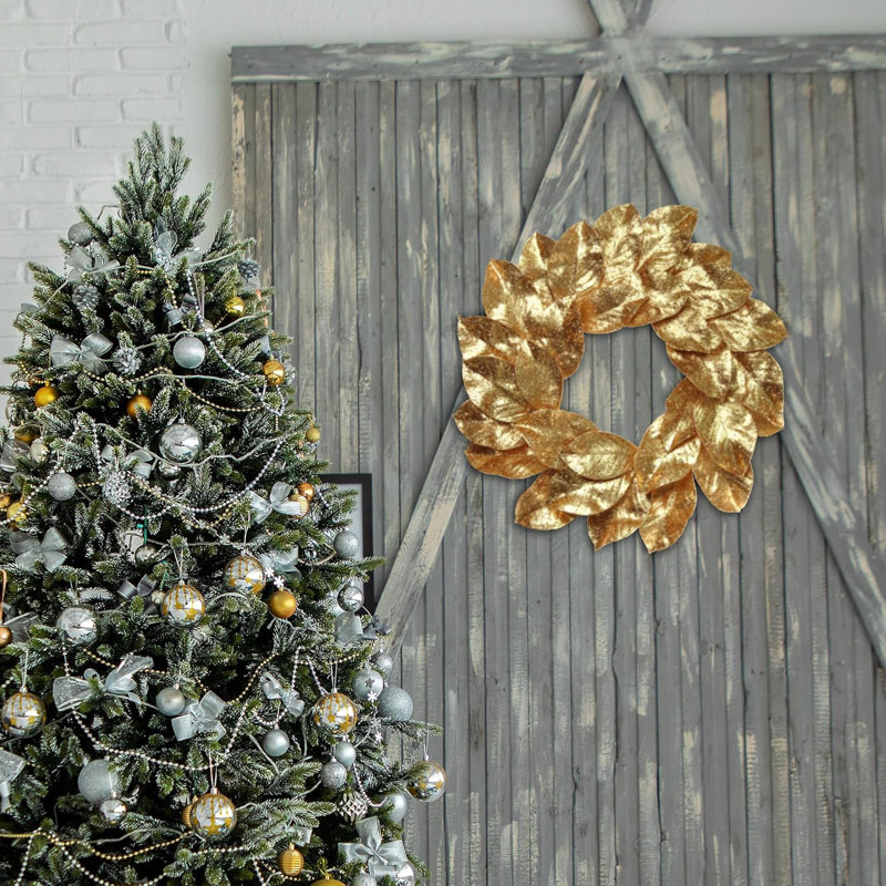 Ensemble de 2 guirlandes décoratives en soie de 24 po Magnolia 