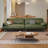 Green Genuine Leather Modular Sofa cushion couch-1496698252