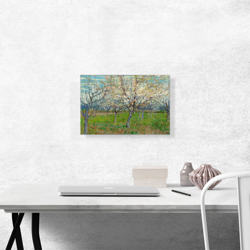 The Pink Orchard 1888 - reproduction d'art, H 12 po x l 18 po x 1,5 po