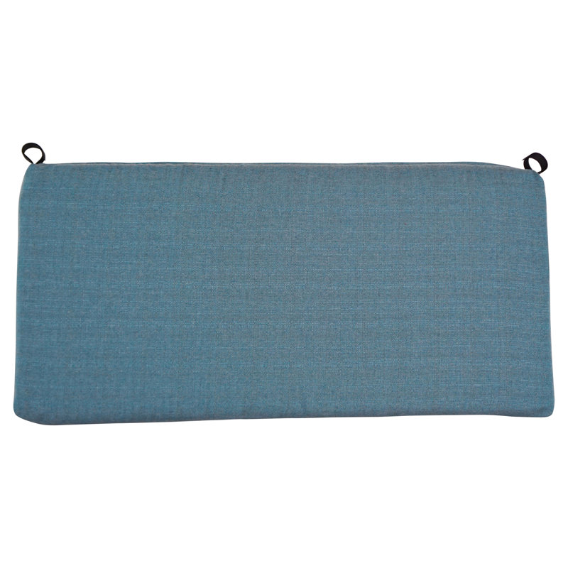 42-Inch Woven Olefin Outdoor Loveseat Cushion, Sea Blue