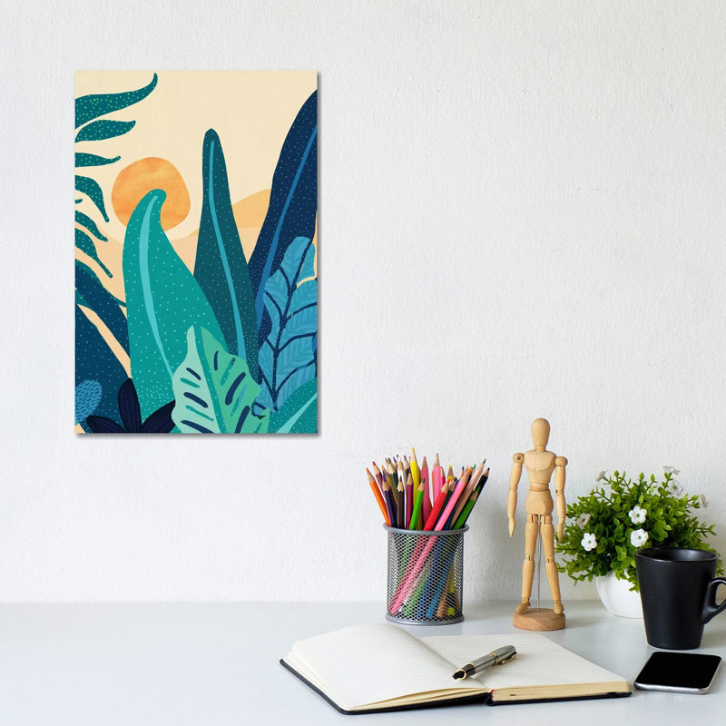 Afternoon Landscape - Wrapped Canvas Painting, 20.32 cm H x 30.48 cm W