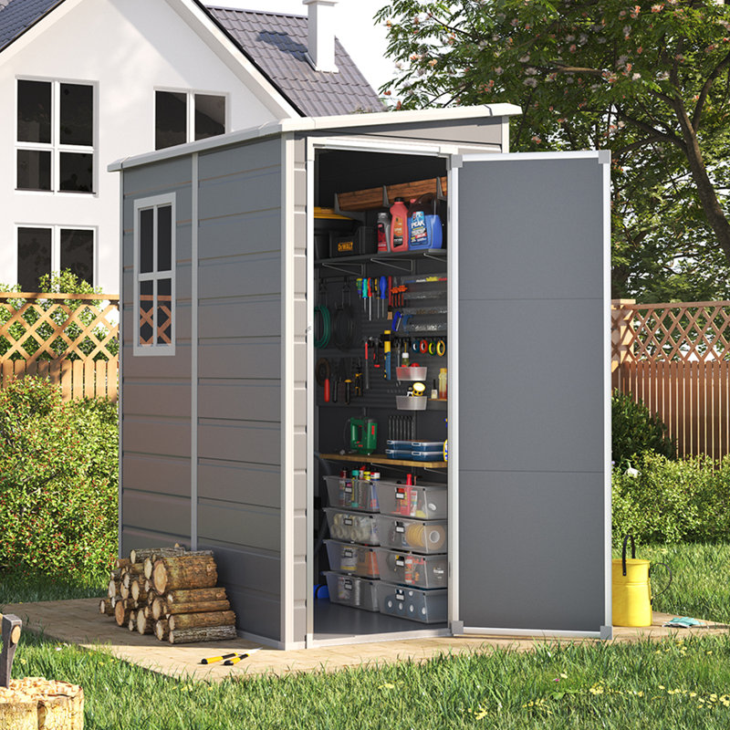 PP Plastic Tool Shed – Grey