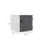 Casiers à cubes 15 po Stokes - casier 7035P - porte RAL 7012P-266063103