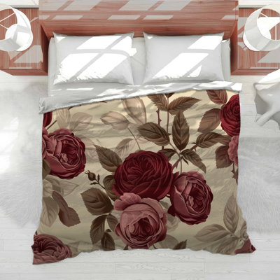 Édredon en mélange de coton Red Roses