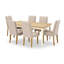 46cm H Polyester Upholstered Full Back Side Chair in Cream