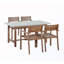Ensemble repas d'extérieur 5 pièces avec trou pour parasol-65073497