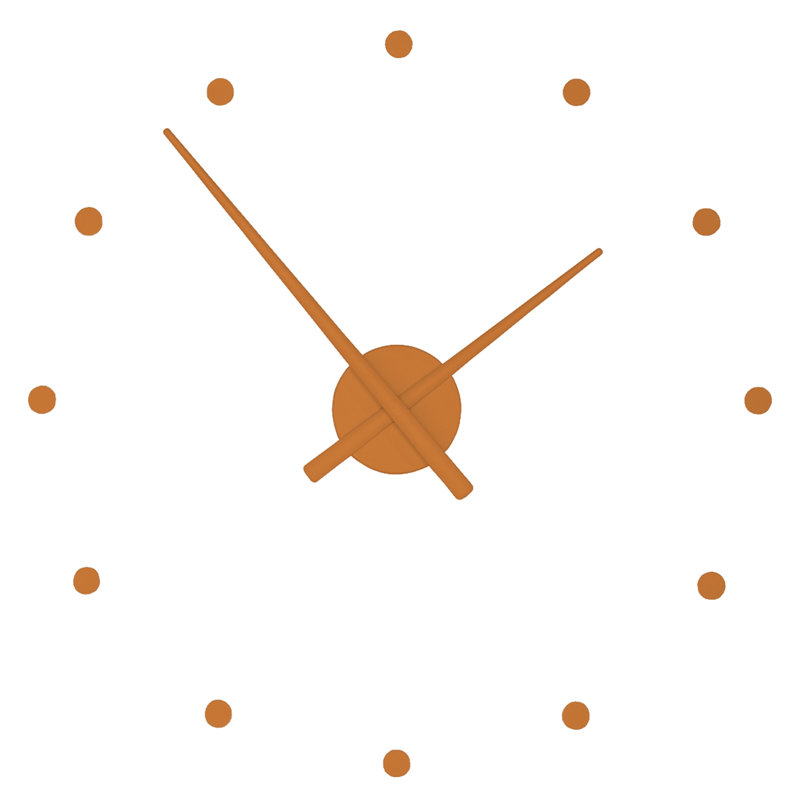 OJ Analog Wall Clock, Small, Pumpkin