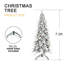 Arbre de Noël / arbre de Noël enneigé 8 pi avec 44 branches de pin naturel, 1634 pointes, conception étroite pour une surface de plancher limitée, installation rapide, assemblage rapide d'aspect neige réaliste