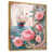 Toile avec cadre flottant or