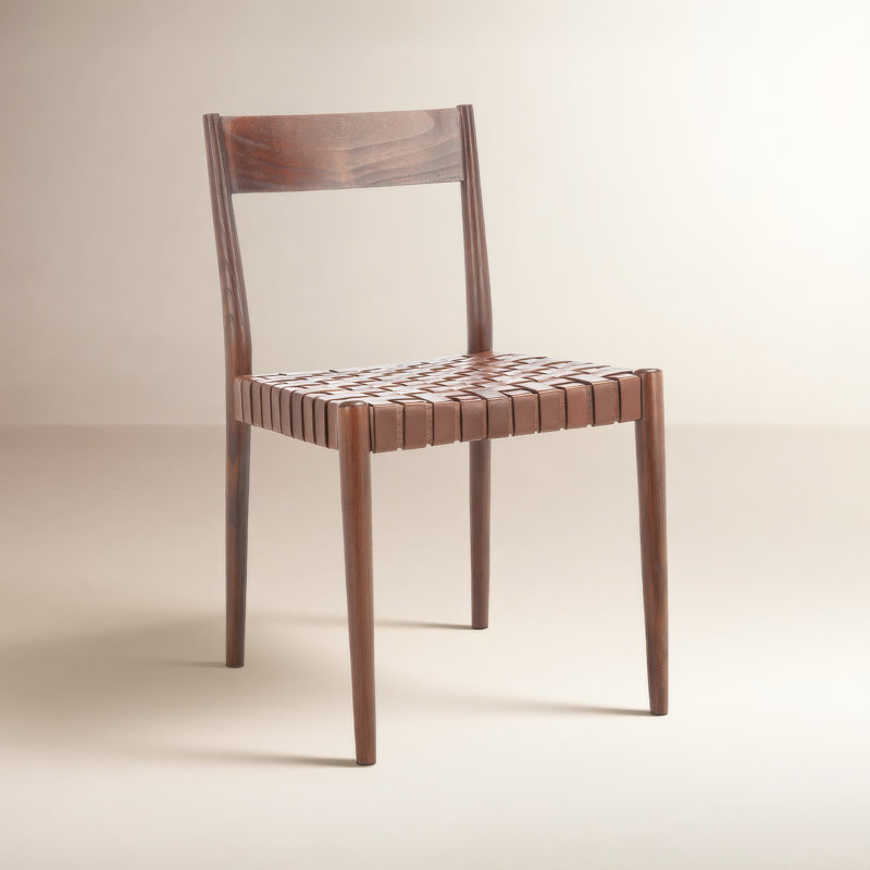 Cosme 18'' H Solid Wood Armchair, Brown