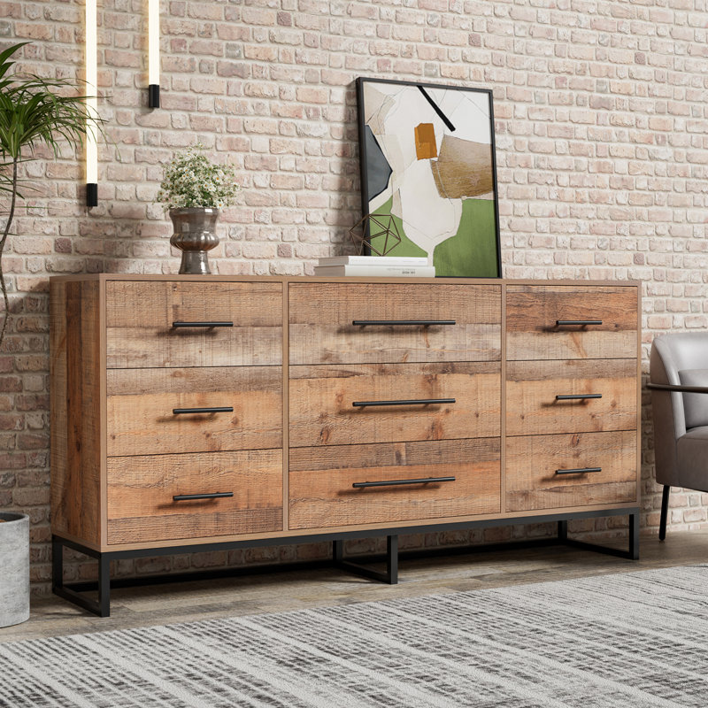 Commode 9 tiroirs l 63 pi