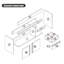 Meuble-lavabo flottant 35,4 po avec lavabo et comptoir en faux marbre