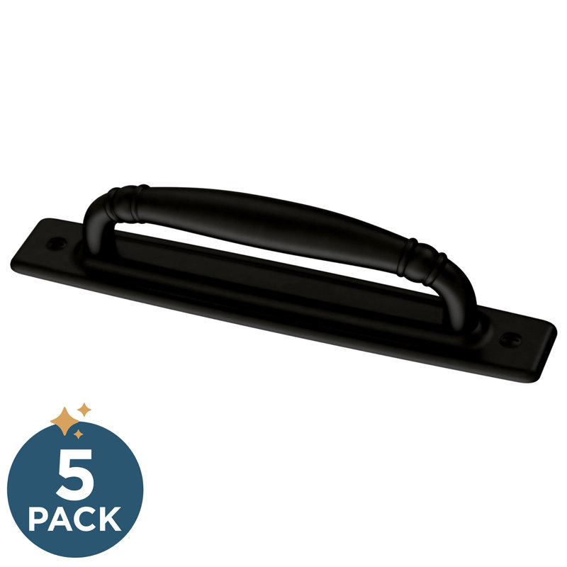 Matte Black Brass 4'' Center to Center Appliance Pull Set