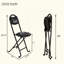 Tabouret pliant 2 pièces avec dossier, tabouret pliant rembourré et rembourré, chaises pliantes portatives pour la cuisine à l'intérieur et à l'extérieur (café, date prévue de livraison: 2025/6/30)