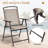 8 - Person Metal Patio Diining Set With Foldable Chairs And Umbrella Hole-244615791-244615760