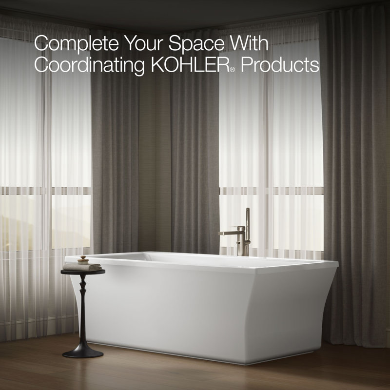 Stargaze® Freestanding 72" x 36" Soaking Bathtub, White