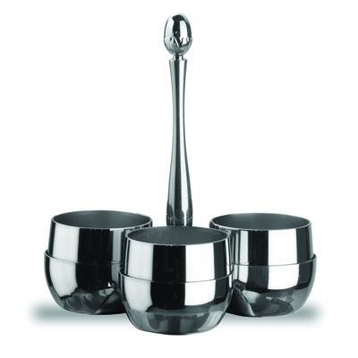 Palace Sugar Set with 3 Compartments - 12 Pieces - Stainless Steel