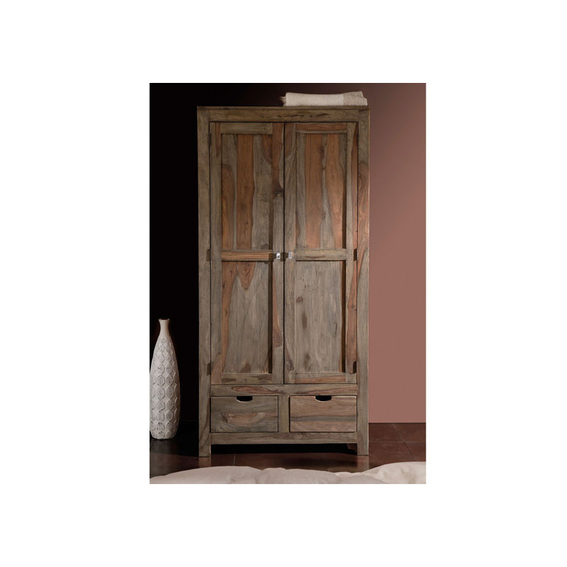 Nature 2 Door Solid Wood Wardrobe