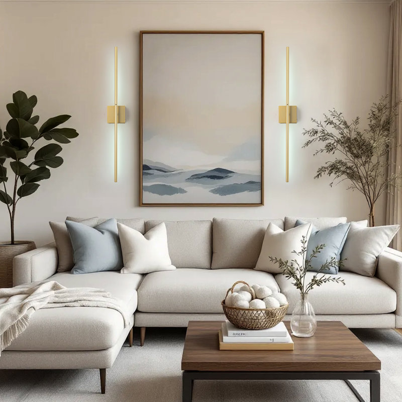 Dimmable Adjustable Color Temperature Chargeable Rotatable Led Wall Lamp With Touch And Remote Control, Gold