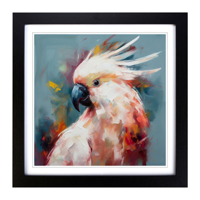 Cockatoo Abstract Expressionism - Framed Print