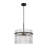 Ava - 1-Light Semi Flush Mount - Black with Clear Glass Rods Shade