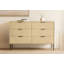 Commode 4 tiroirs Ren au fini naturel vieilli contemporain sur bois massif
