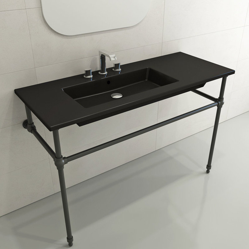 Metal Console Leg Set, Matte Black