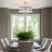 3-Light Crystal Ceiling Light Fixture Semi Flush Mount Chandelier with Drum Shade-943180878