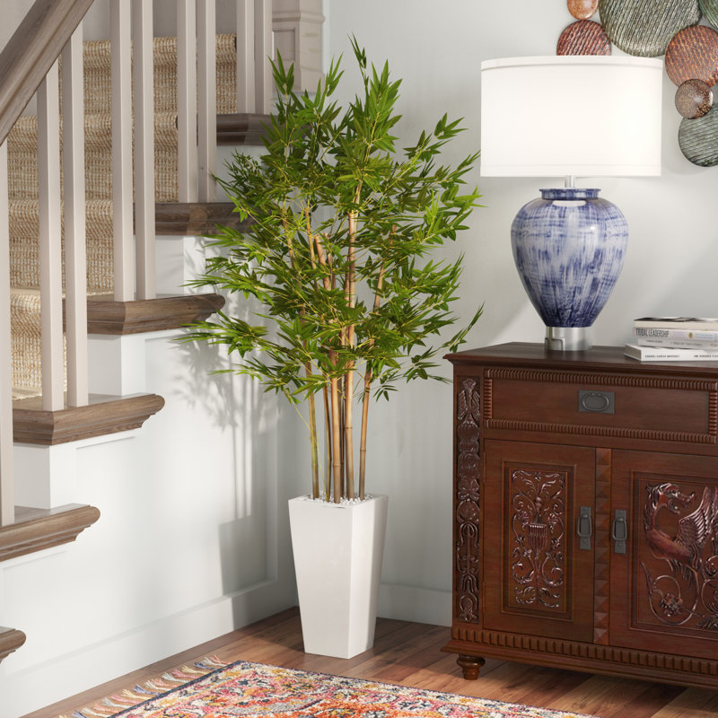 60 " H Faux Bamboo Tree in Ceramic Planter