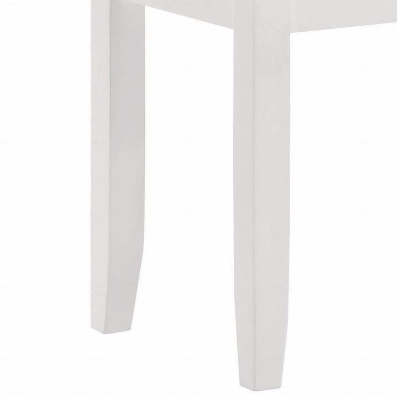 Tabouret d'appoint - Meuble-lavabo blanc brillant avec siège rembourré