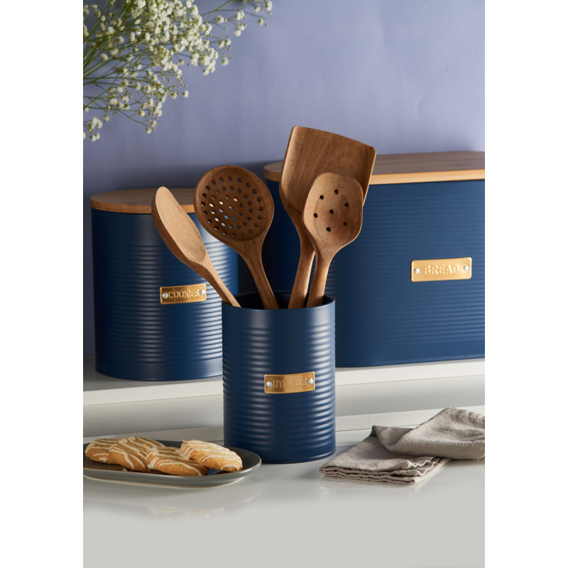 Otto Bread Bin, Navy Blue