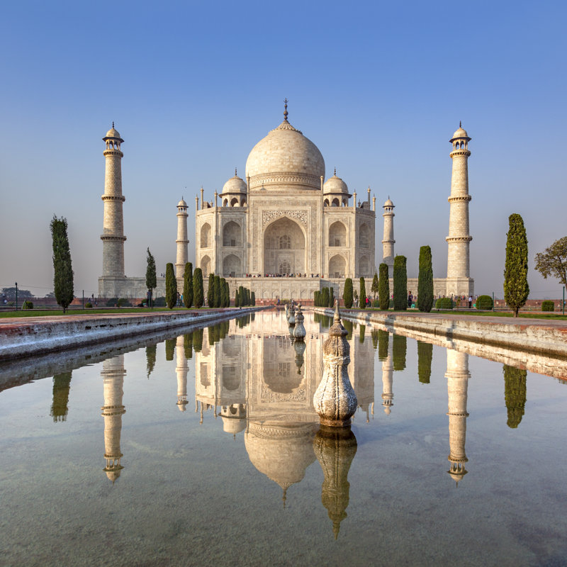Taj Mahal In India - Wrapped Canvas Print, 91cm H x 91cm W
