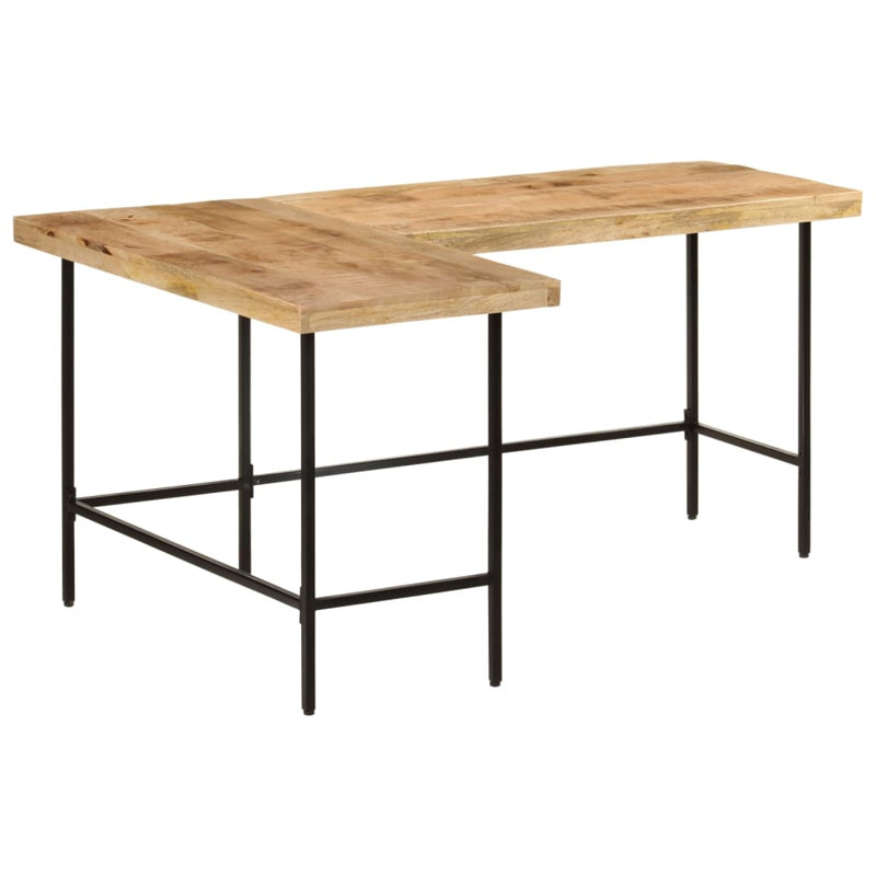  Bureau rectangulaire en bois de manguier massif naturel