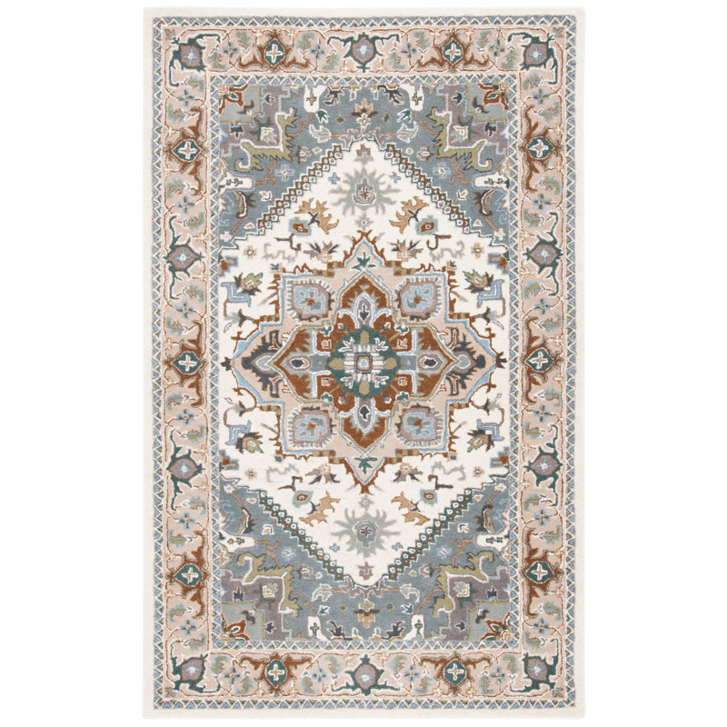 Cangelosi Hand Tufted Wool Oriental Indoor Rug, Rectangle 3' x 5'
