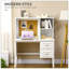 Bureau d'ordinateur polyvalent avec plusieurs options de rangement pour un espace de travail efficace