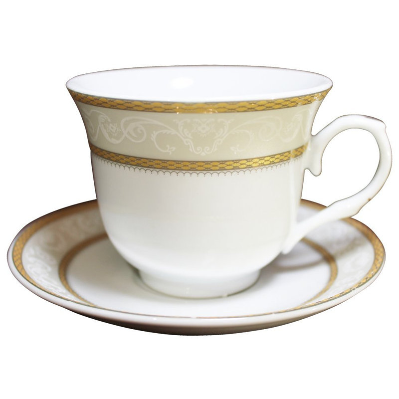 Soucoupe & tasse à thé Vanhoose, Or