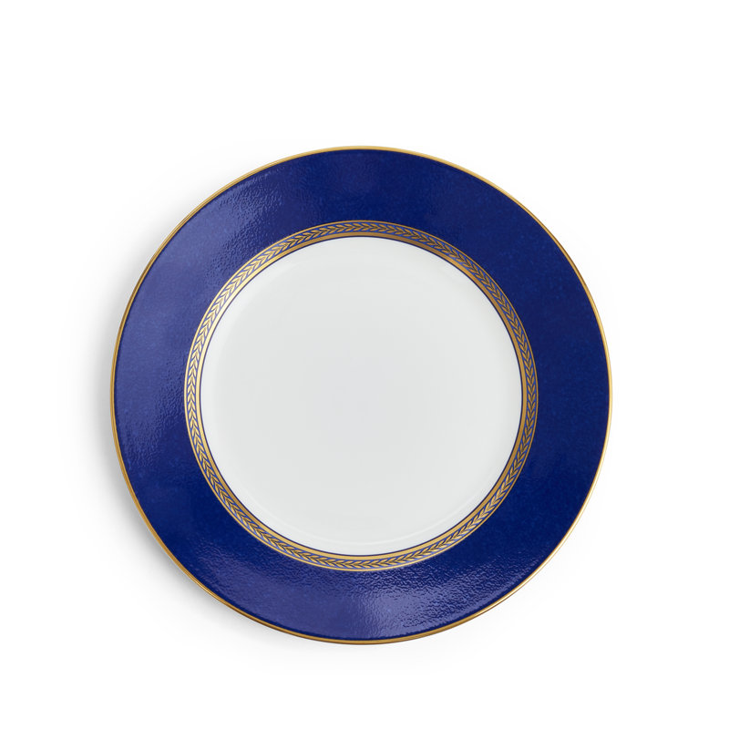 Blue and Gold Porcelain 8" Salad Plate