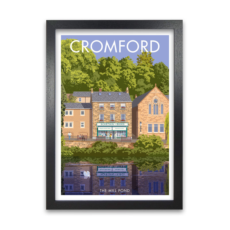 Derbyshire Cromford by Stephen Millership - Print, 42 cm H x 29.7 cm W x 5 cm D, Black