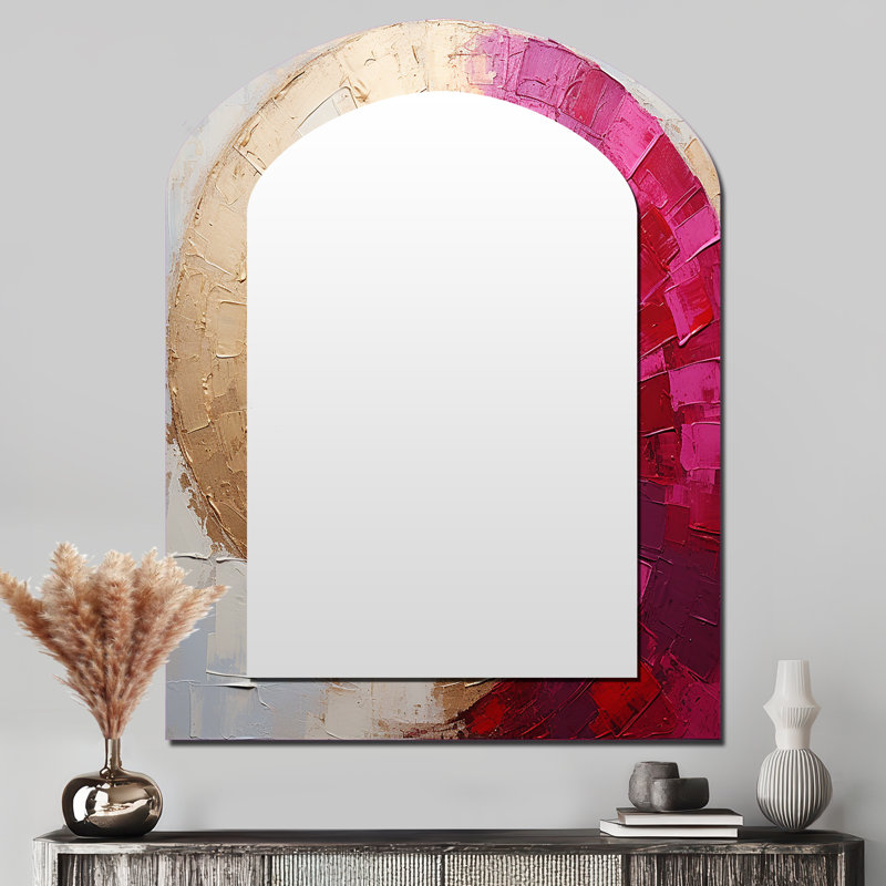 Miroir mural beige et beige, 43 po x 33 po