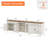Scarlett TV Stand For TV, 3-In-1 TV Console Table For 85 Inch TV, Entertainment Center With Glass & Wood Door, Kitchen Sideboard Buffet Cabinet For Dining Room-543950086