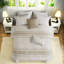 Ensemble de literie surdimensionnée en coton pour grand lit, style campagne moderne avec coussins décoratifs
