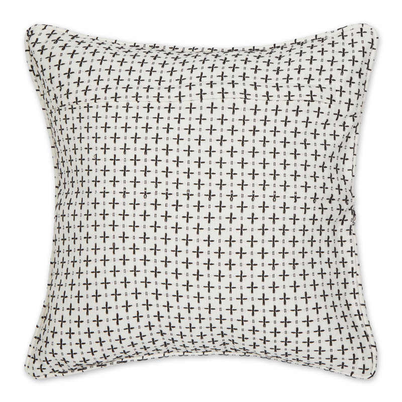  Housse de coussin abstrait 18 po Abstract, Blanc cassé
